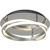 M5727 Infinity Dimmable LED Flush Ceiling Light In Silver And White
