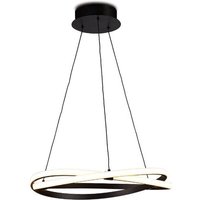 M5810 Infinity Dimmable LED Medium Ceiling Pendant Light In Brown Oxide And White