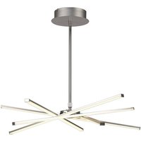 M5915 Star LED Medium Ceiling Pendant Light In Silver And Chrome - Dia: 710mm