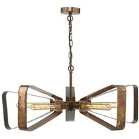 Dar YAV0564 Yavanna 5 Light Ceiling Pendant Light In Copper