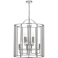 Dar MYK0850 Myka 8 Light Ceiling Lantern Light In Polished Chrome