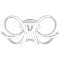 M6037 Knot 5 Light LED Semi Flush Dimmable Ceiling Light In White And Frosted White