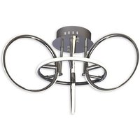 M5756 Aros 4 Light LED Semi Flush Ceiling Light In Chrome/White