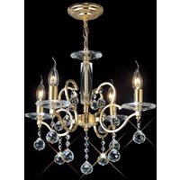 Diyas IL30224 Zinta Gold and Crystal Ceiling Pendant Light