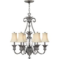 HK-PLANT7-PL 7 Light Polished Antique Nickel Chandelier
