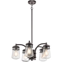 Elstead KL-LYNDON-5P Lyndon 5 Light Outdoor Chandelier Ceiling Light In Architectural Bronze