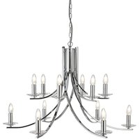 Searchlight 41612-12CC Ascona 12 Light Multi Arm Ceiling Light Polished Chrome