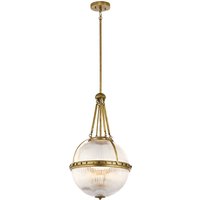 KL-ASTER-P-NBR Aster 3 Light Pendant Light In Natural Brass
