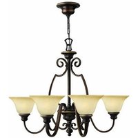 HK/CELLO6 6 Light Antique Bronze Simple Ceiling Chandelier