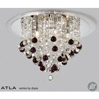 IL30009BL Black 6 Light Ceiling Light
