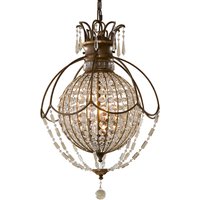 FE-BELLINI3 Bellini 3 Light Bronze & Crystal Chandelier