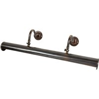 Bowood Dark Antique Bronze 60cm Twin Arm Solid Brass Picture Light