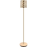 Impex Laurette 3 Light Crystal Floor Lamp In Polished Gold Finish
