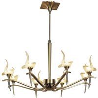 Mantra M0321AB Viena 8 Light Ceiling Pendant Light In Antique Brass