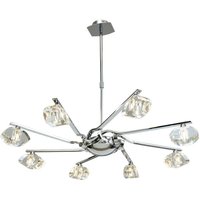 Mantra M0410 Alfa 8 Light Telescopic Ceiling Pendant/Semi Flush Light In Chrome