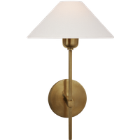 Hackney Wall Light Brass, Wall Light, Hand-Rubbed Antique Brass - Andrew Martin