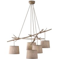 Mantra M6175 Sabina 5 Light Ceiling Pendant In Imitation Wood