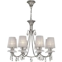 Mantra M6301 Sophie 8 Light Chandelier With Shades In Silver