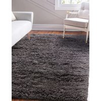 Asiatic Fluffy Shaggy Rug Charcoal