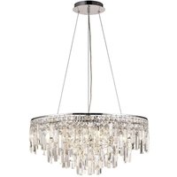 Diyas IL30256 Maddison 8 Light Round Ceiling Pendant Light In Polished Chrome