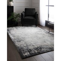 Asiatic Kuza Border Woven Rug Grey