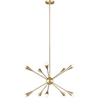 FE-JAX10-BB Jax 10 Light Chandelier In Burnished Brass