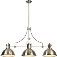 Albany 3 Light Ceiling Pendant In Antique Brass