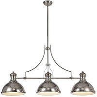 Albany 3 Light Ceiling Pendant In Polished Nickel