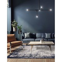 Asiatic Kuza Border Woven Rug Blue