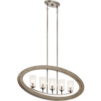 Elstead KL-GRAND-BANK5 Grand Bank 5 Light Ceiling Chandelier In Distressed Antique Grey