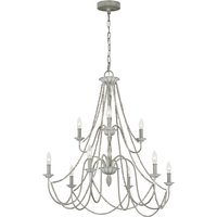 Elstead FE-MARYVILLE9 Maryville 9 Light Ceiling Chandelier In Washed Grey Finish