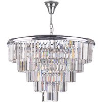 Dar Lighting Eulalia 12 Light Crystal Ceiling Chandelier In Chrome Finish EUL1250