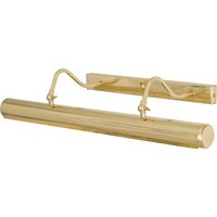 Sutton Handmade Double Swan Neck Picture Light In Polished Brass Finish 60.5cm