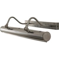 Sutton Handmade Double Swan Neck Picture Light In Antique Silver Finish 60.5cm