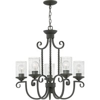 Elstead HK-CASA5 Casa Classic 5 Light Ceiling Chandelier In Olde Black Finish