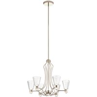 Quintiesse QN-KAYVA13-PN Kayva Integral LED 6 Arm Ceiling Chandelier In Polished Nickel Finish