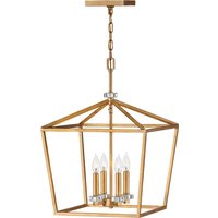 Quintiesse QN-STINSON-4P-L-DBR Stinson Large Ceiling Light In Distressed Brass Finish