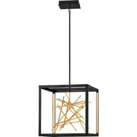 Quintiesse QN-STYX-LED-P-BG Styx Dimmable LED Ceiling Pendant Light In Black And Gold Finish