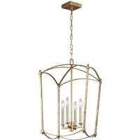 Quintiesse QN-THAYER-4P-ADB Thayer 4 Light Ceiling Pendant Light In Antique Gild Finish QN-THAYER-4P-ADB