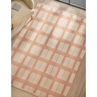 M&S Checked Rug Pink Mix