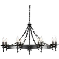 Elstead WR8-GRAPHITE Warwick 8 Light Ceiling Chandelier In Graphite
