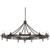 Elstead WR12-GRAPHITE Warwick 12 Light Ceiling Chandelier In Graphite