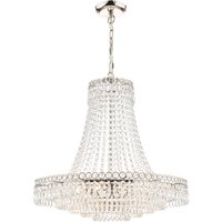 Laura Ashley Enid 5 Light Grand Chandelier With Cut Glass and Polished Nickel Finish