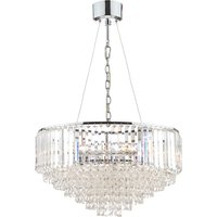 Laura Ashley Vienna 9 Light Chandelier In Polished Chrome With Crystal Glass