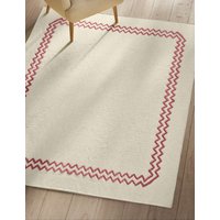 M&S Wool Rich Scallop Rug Pink Mix