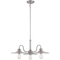 3 Light Multi Arm Ceiling Pendant Light Antique Nickel, E27