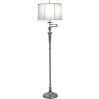Arlington 1 Light Swing Arm Floor Lamp Antique Nickel, E27