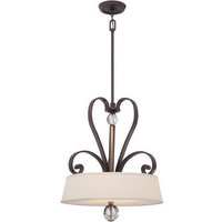 4 Light Ceiling Pendant Western Bronze, E27