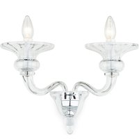 Zagreb Clear Glass Candle Wall Lamp