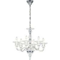 Zagreb Clear Glass Chrome 6 Arm Chandelier